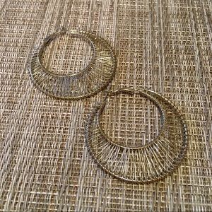 Silver Colored Wired Hoops